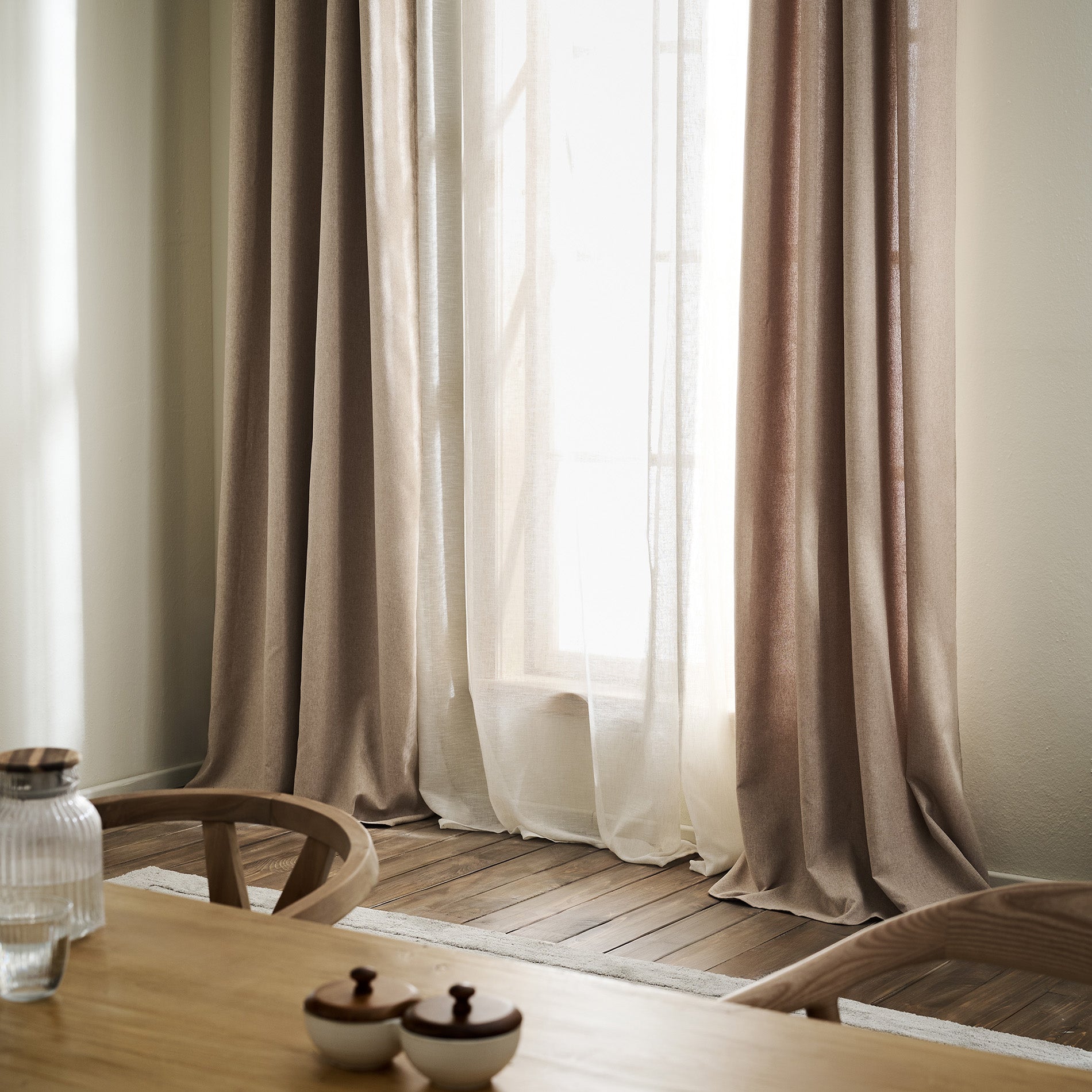Curtain with studs 140x280cm Isolde Soft Beige 460/06