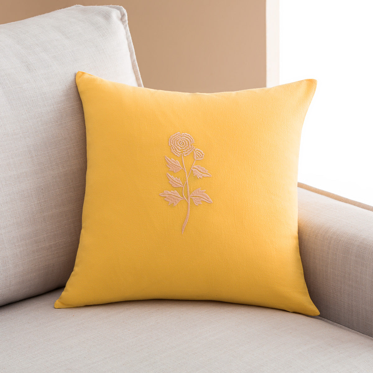 Μαξιλαροθήκη 43x43cm Yolanthe Sun Yellow 484/ 10