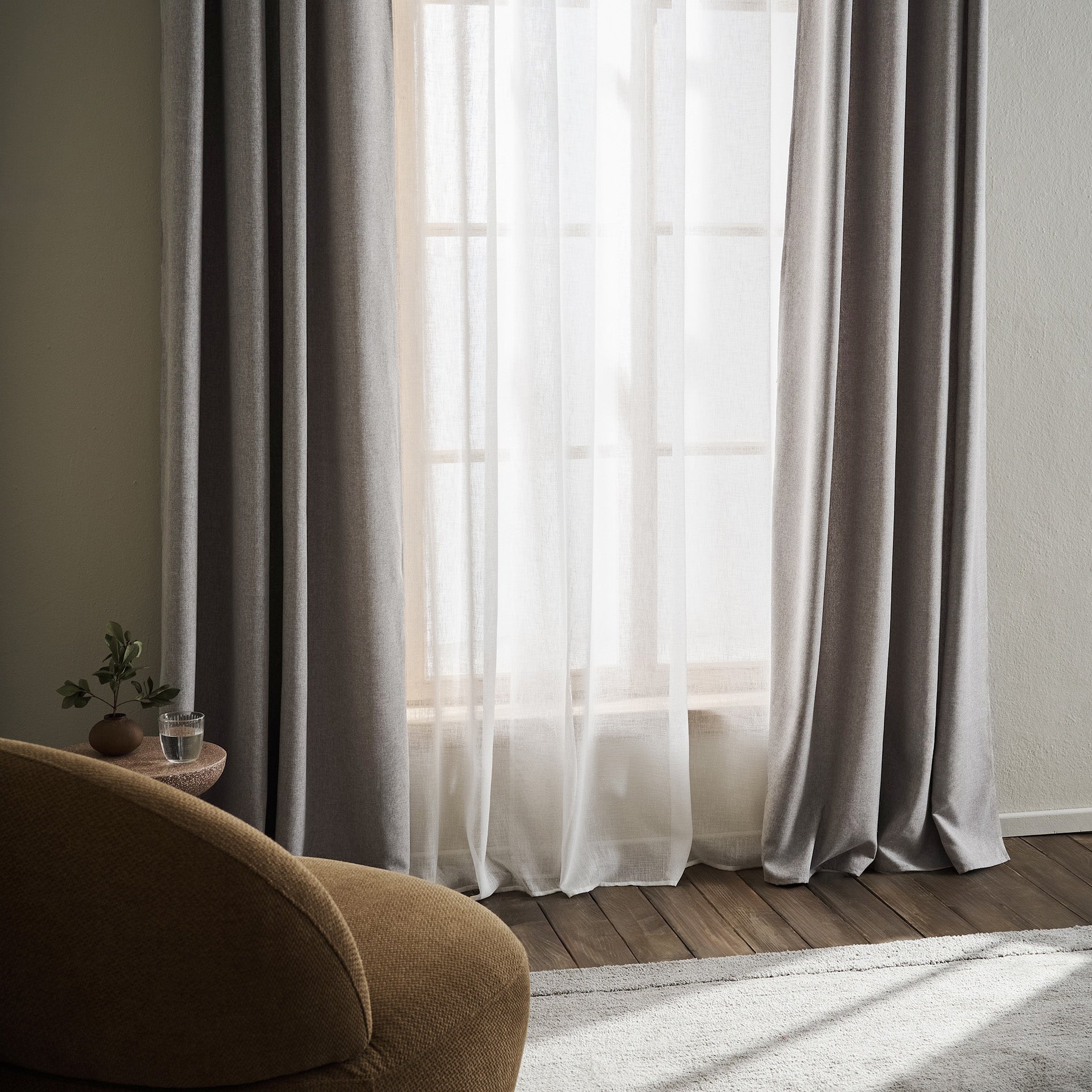 Curtain with studs 140x280cm Isolde Elephant Grey 460/15