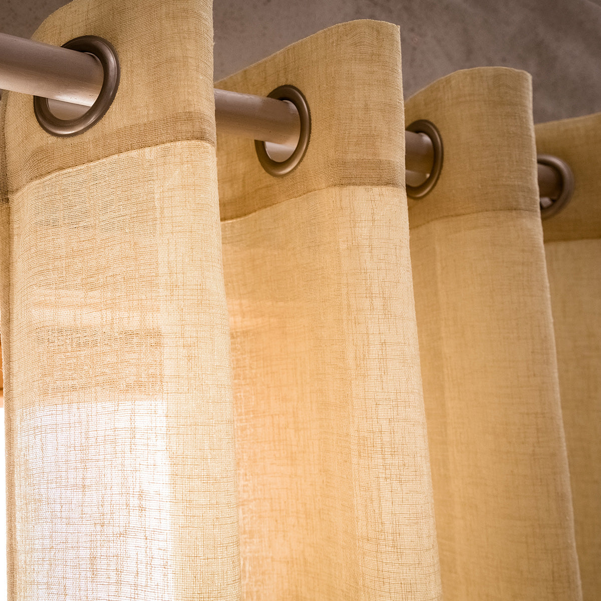 Curtain with studs 140x280cm Combe Gold Beige 502/04