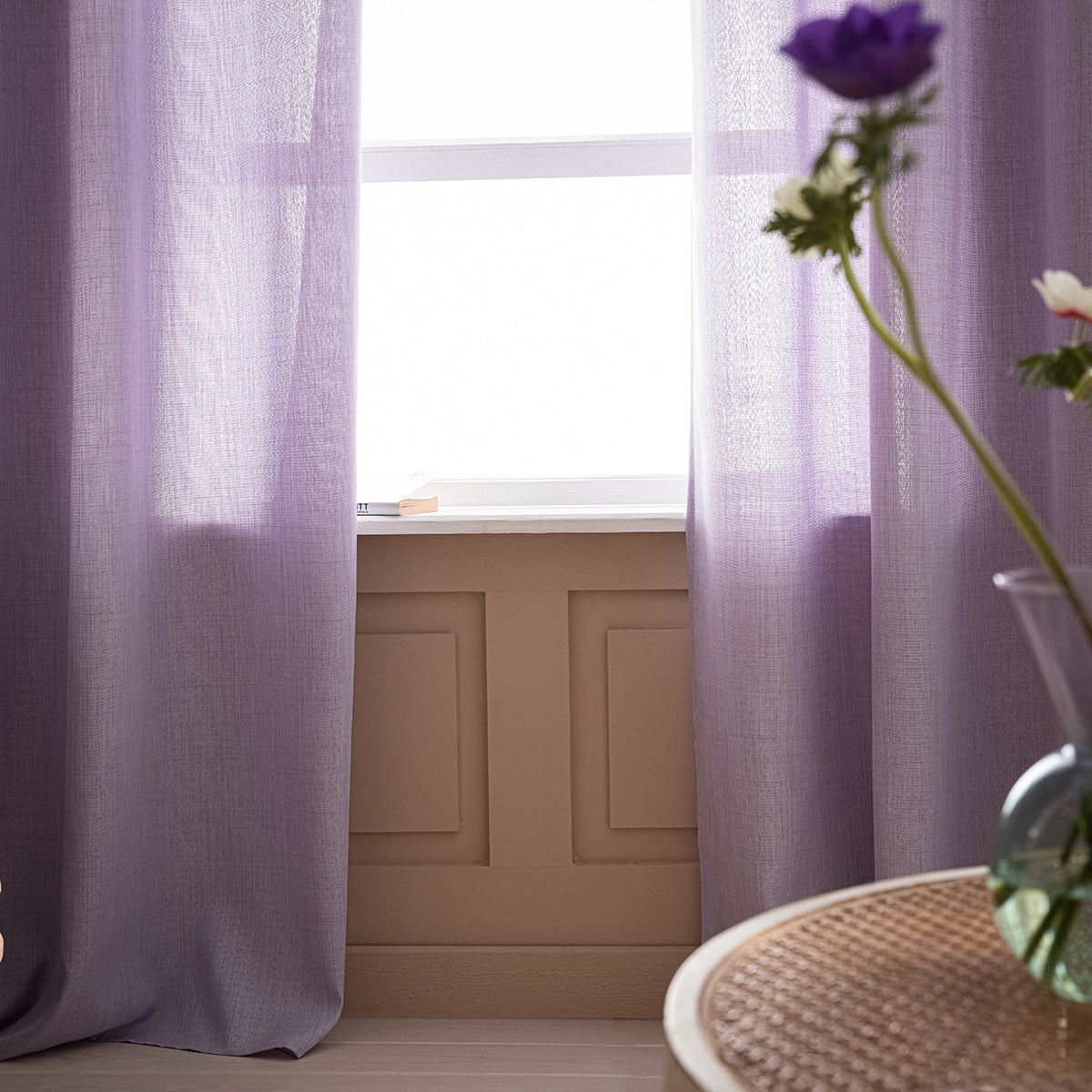 Curtain with studs 140x280cm Combe Violet 502/19