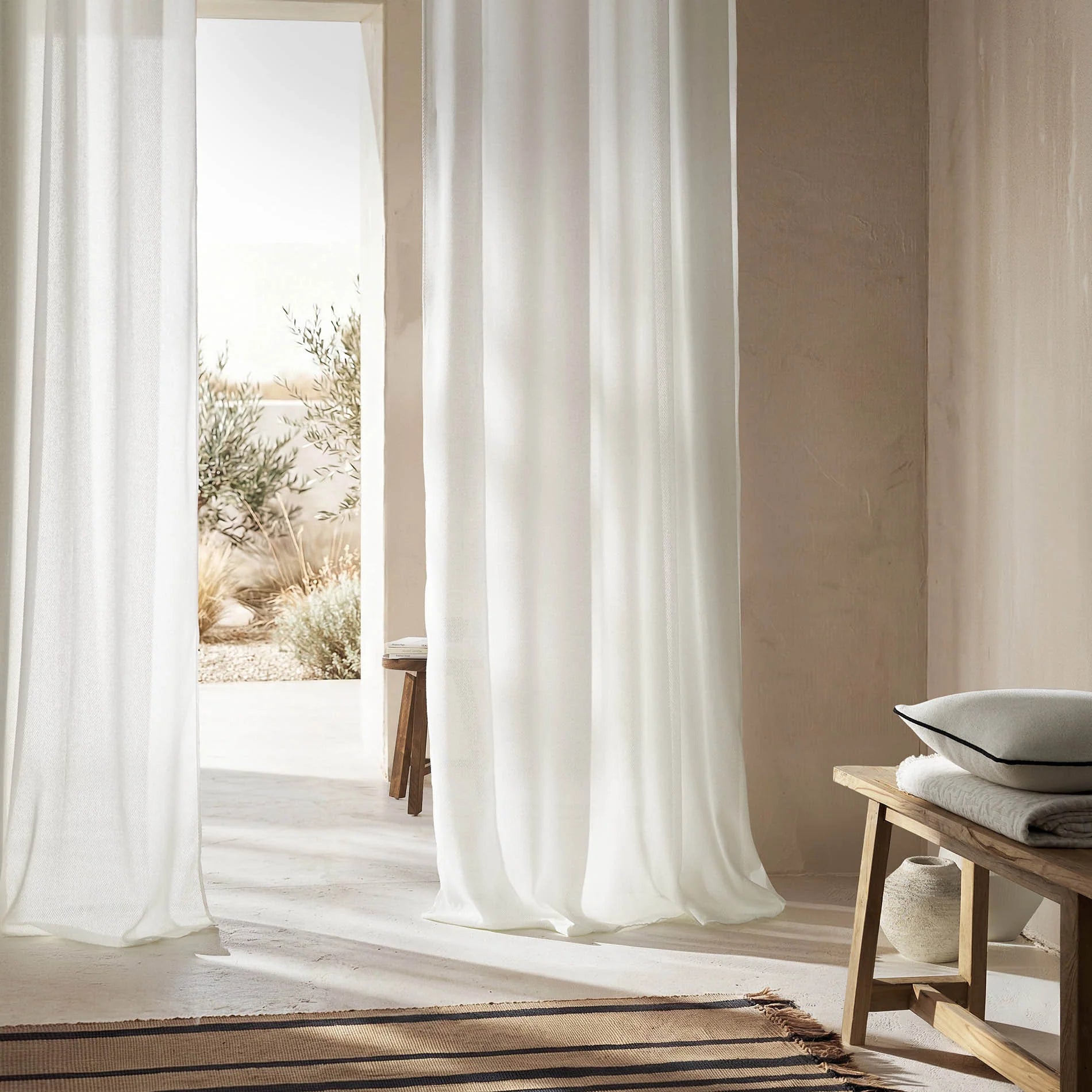Curtain with studs Velmira OffWhite 509