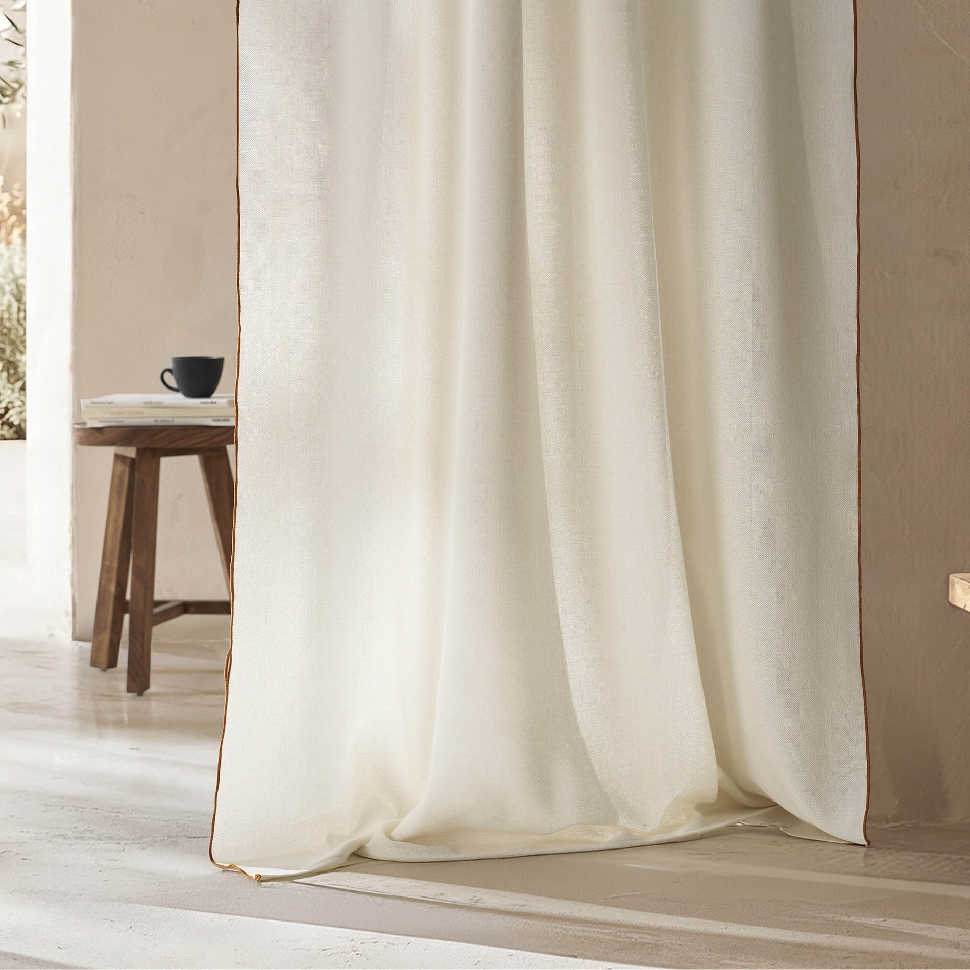 Curtain with shirring 140x280cm Nedda Brown 614