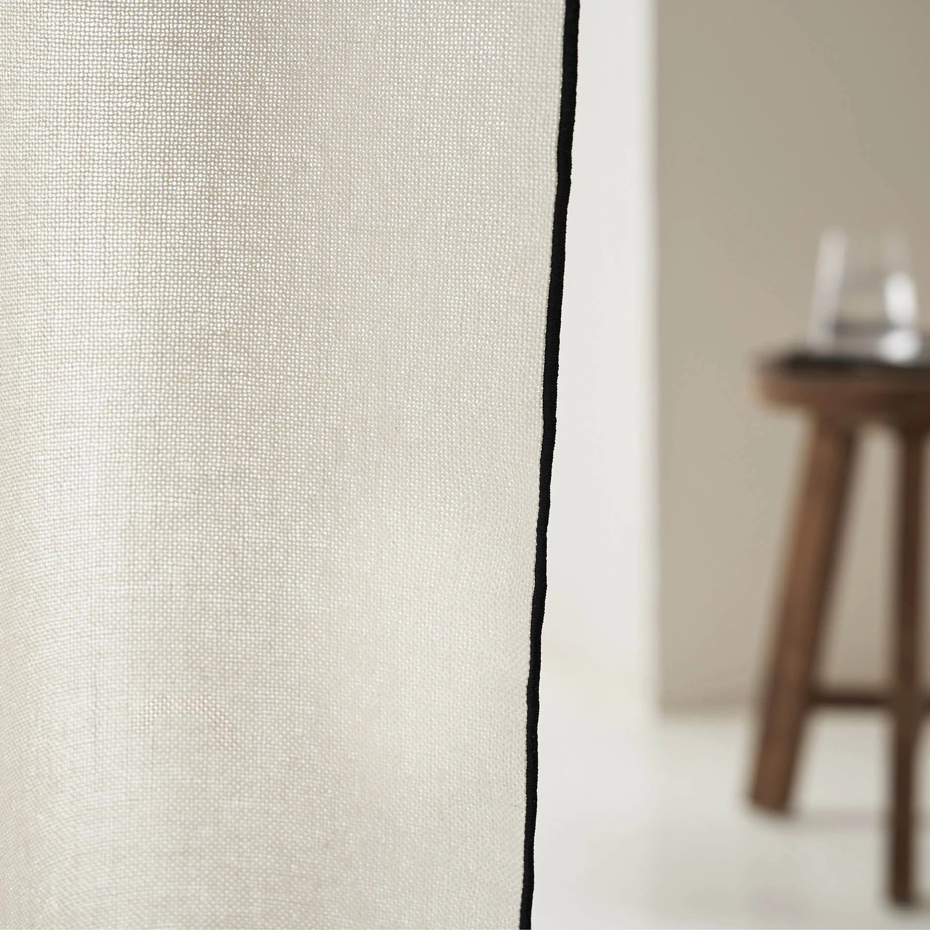 Curtain with shirring 140x280cm Nedda Black 614