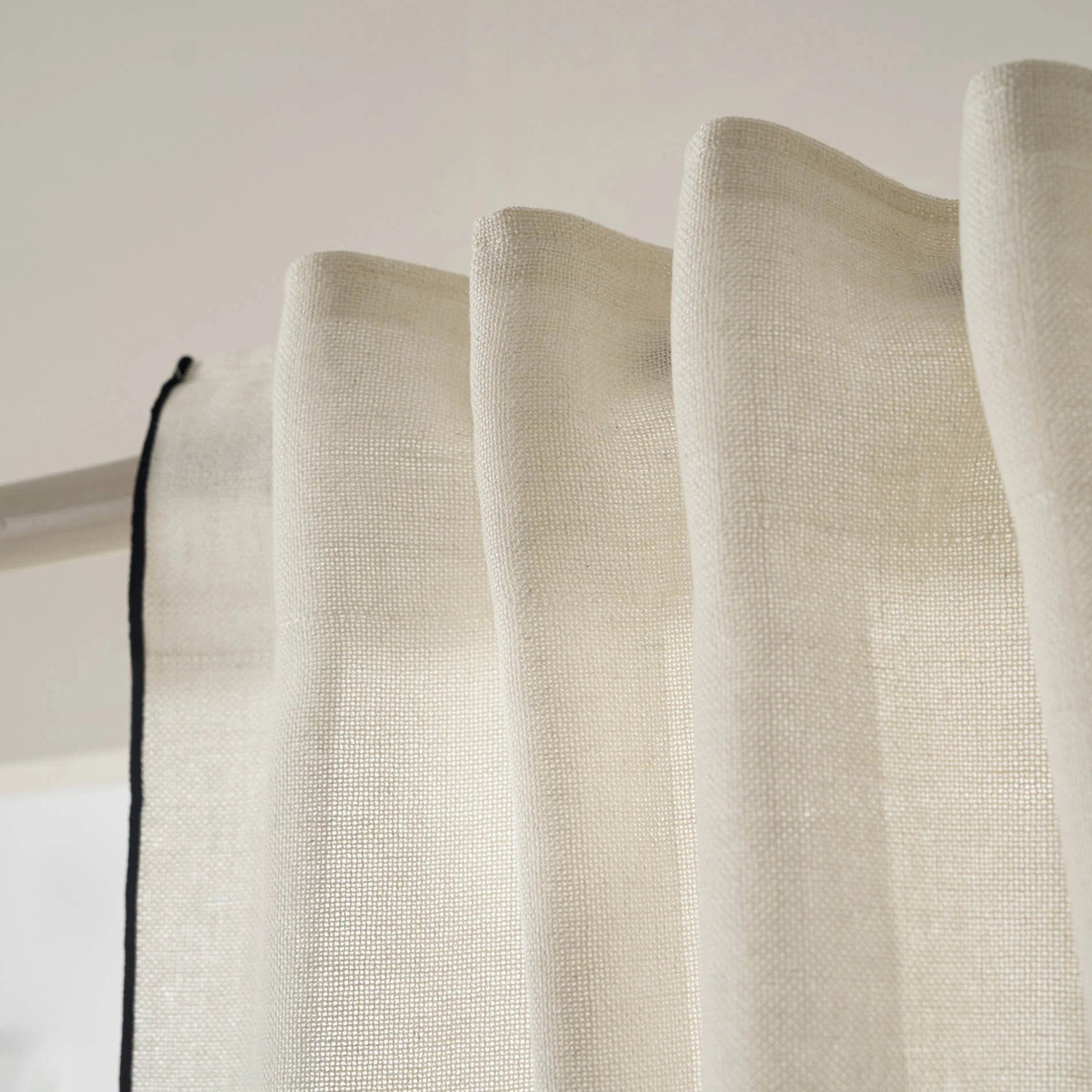 Curtain with shirring 140x280cm Nedda Black 614