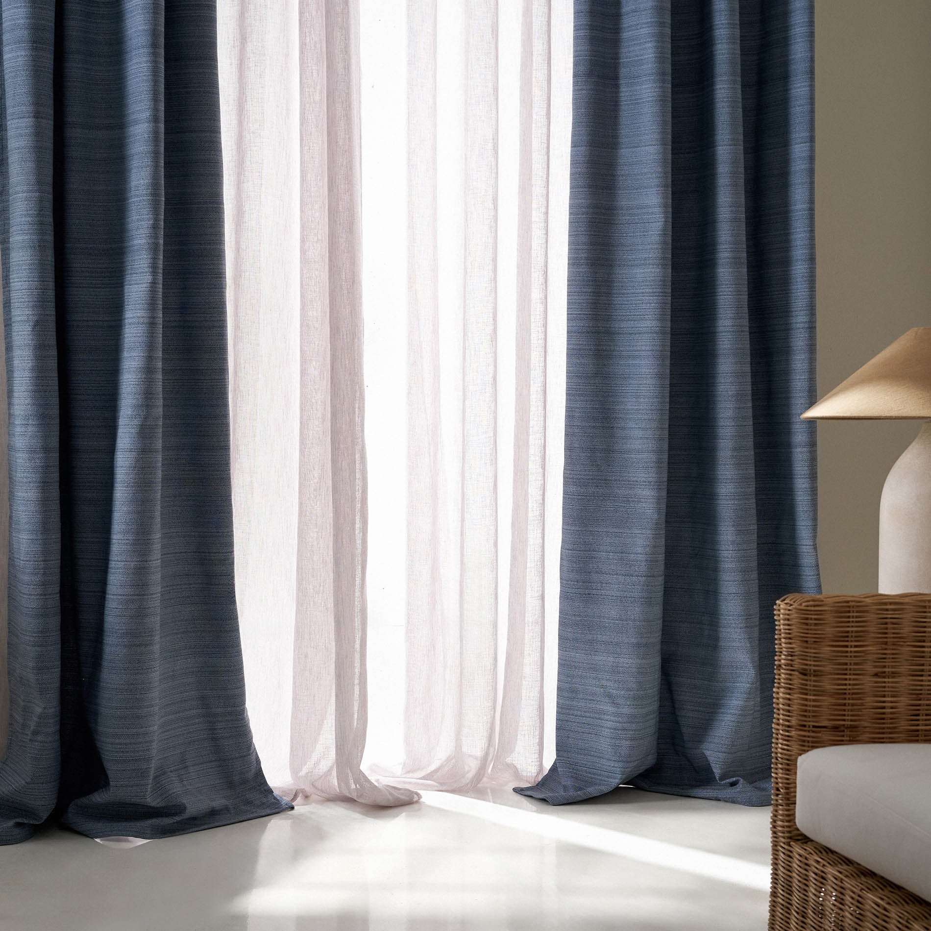 Ready-made Curtain 130x270cm Teyana Jean Blue 656