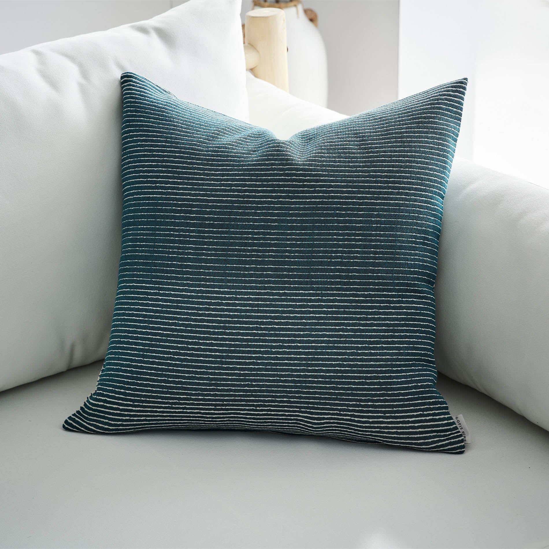Μαξιλαροθήκη 50x50cm Zebra Viridian Blue 302
