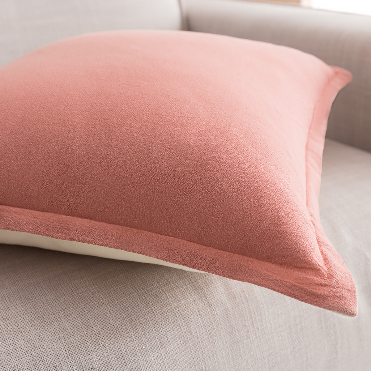 Μαξιλαροθήκη 43x43cm Light veil Apple pink/Vanilla 309/ 17