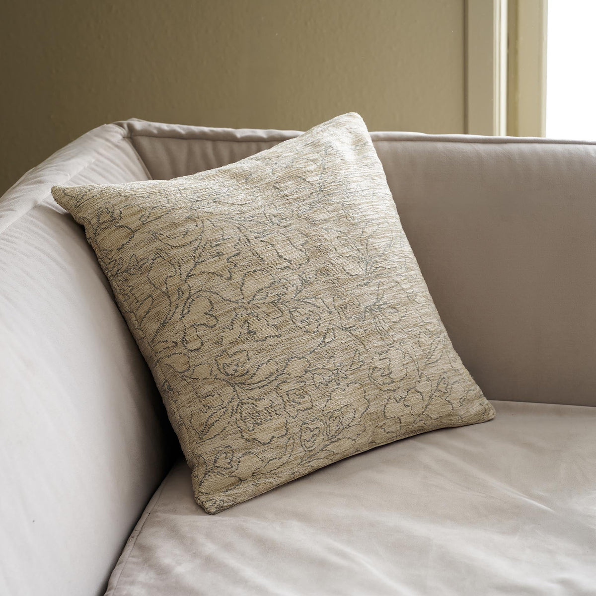 Μαξιλαροθήκη 50x50cm Aradia Weed Beige 430/07
