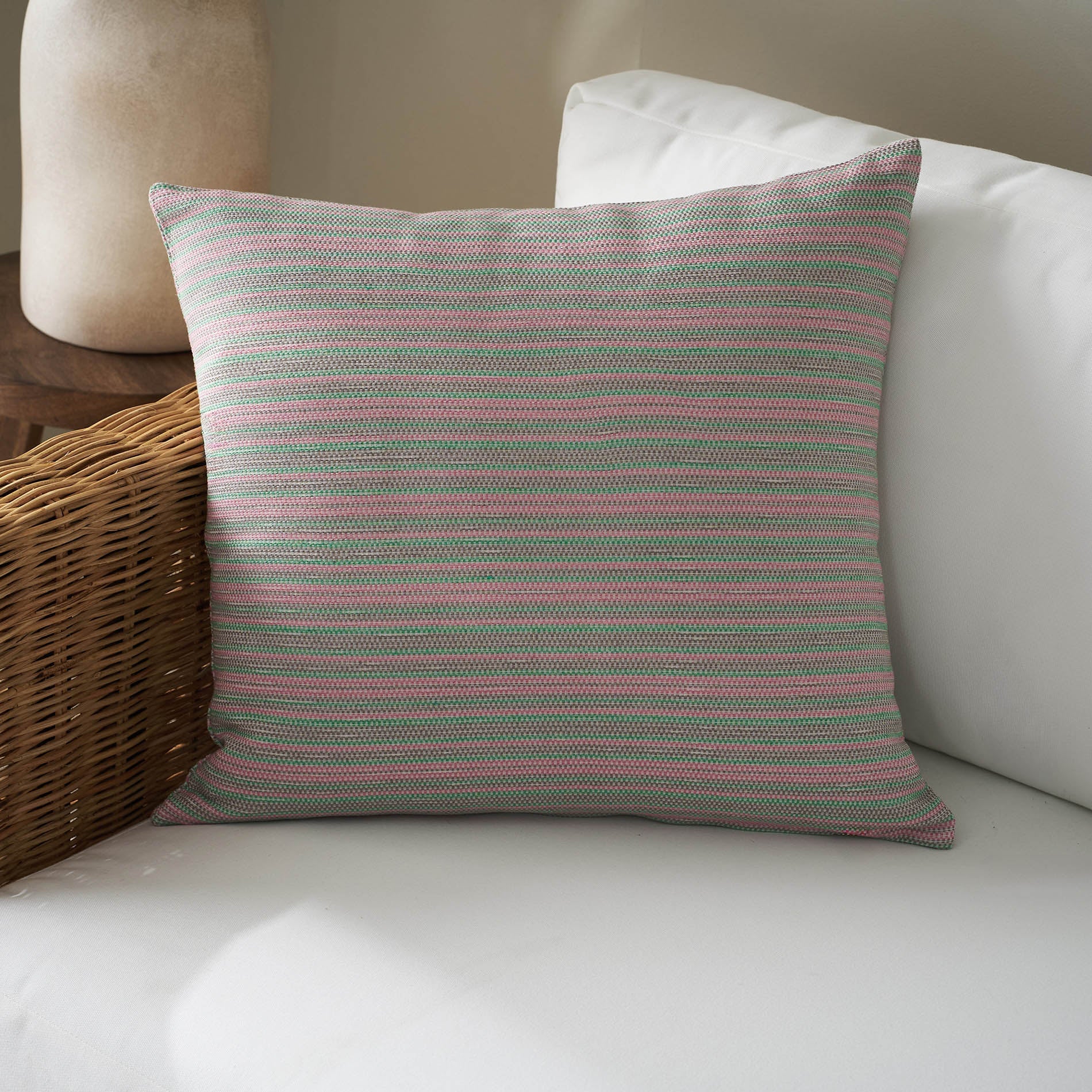 Μαξιλαροθήκη 50x50cm Nymeria Pink Stripe 574/17
