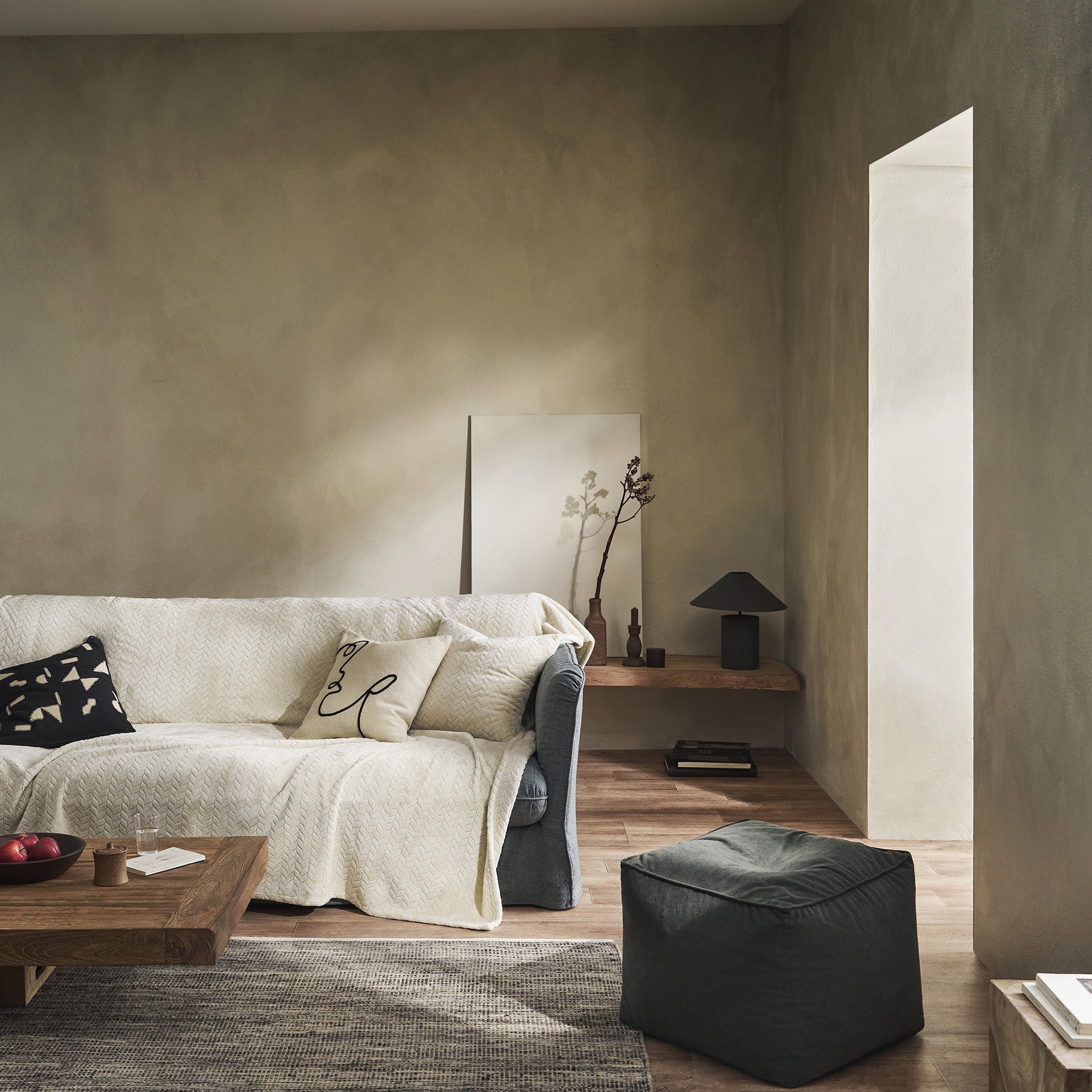 Julien Cotton Throw Beige 114/05