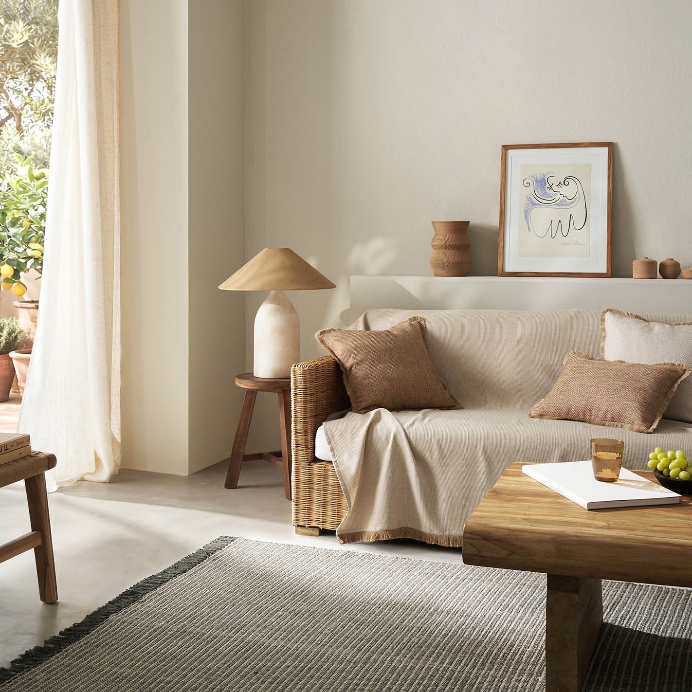 sofa throw Odessa Hemp Beige 533/06