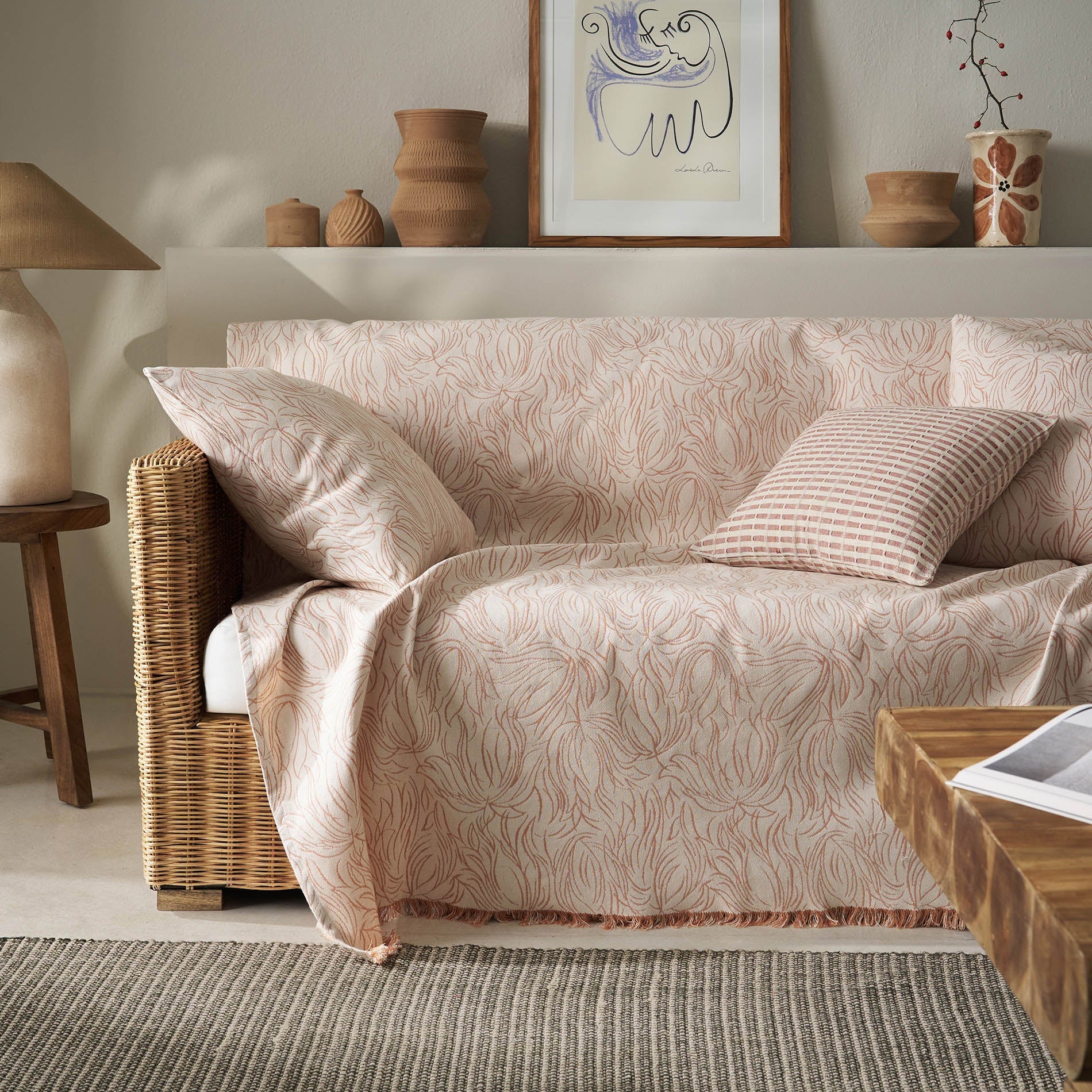 sofa throw Delia Dusted Clay 563/03