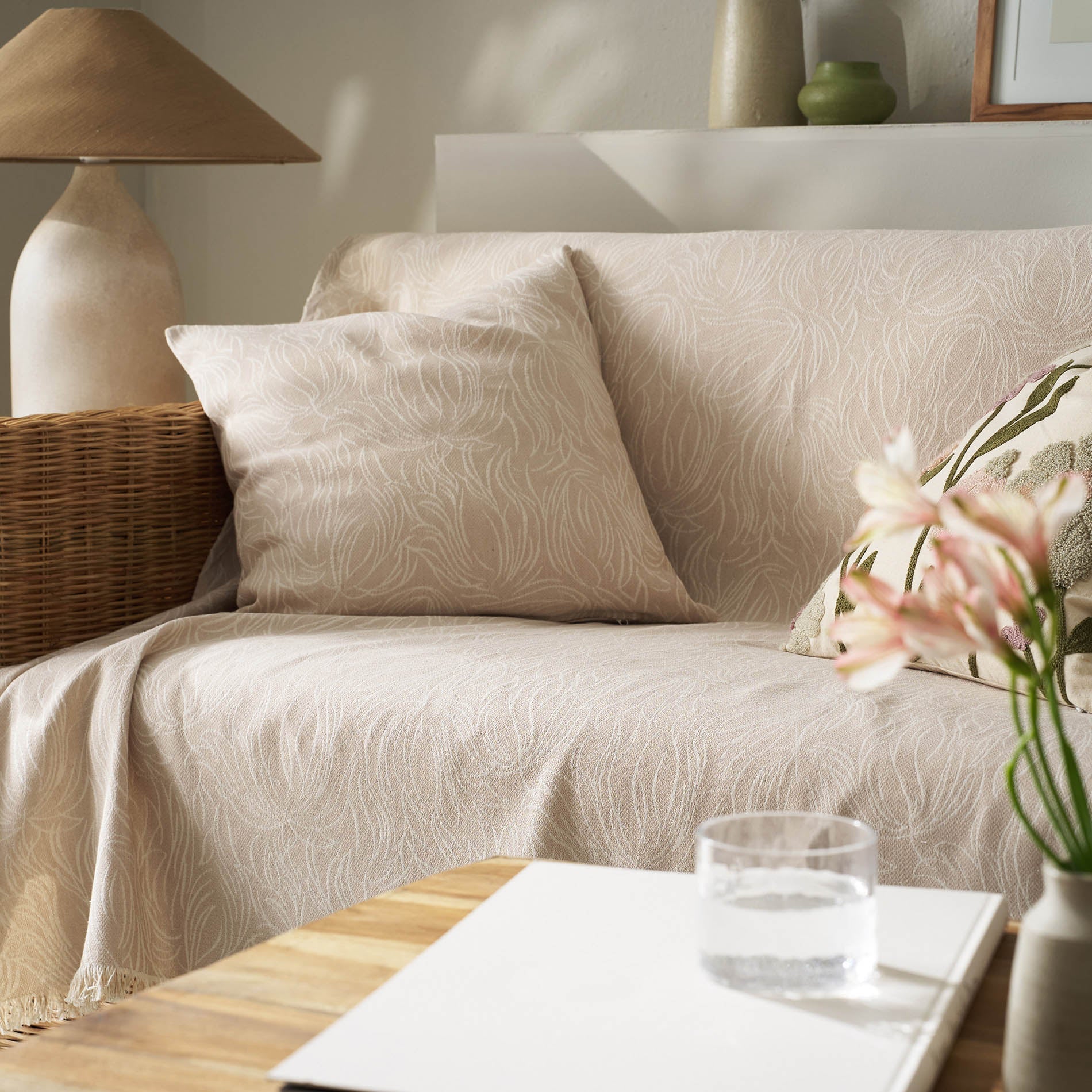 sofa throw Delia Sesame Beige 563/06