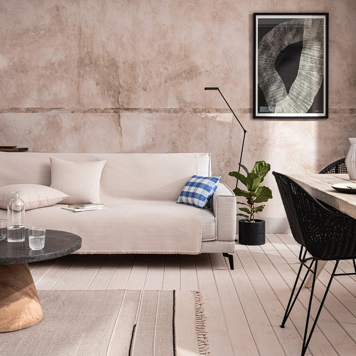 Ριχτάρι Τριθέσιου 180X310cm Rene Sand 732/21