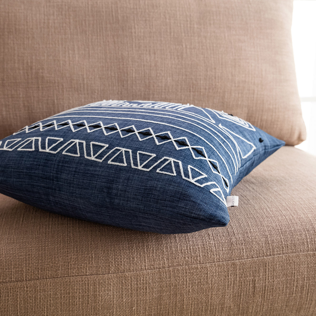 Μαξιλαροθήκη 43x43cm Edna Blue Jean 162