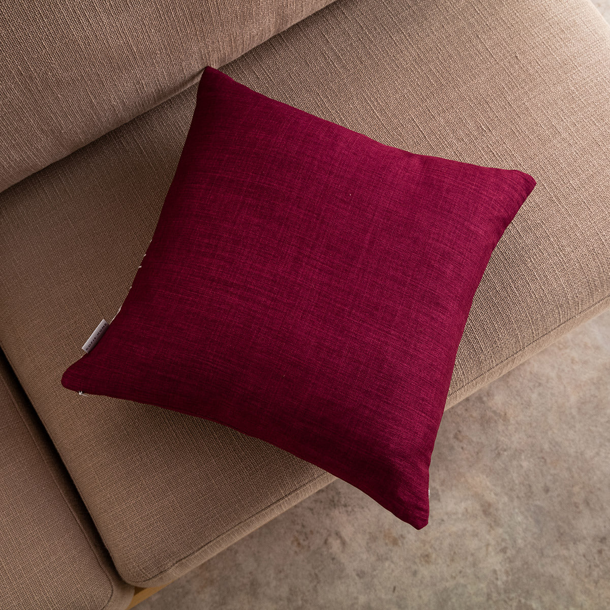 Μαξιλαροθήκη 43x43cm Edna Red Leather 162