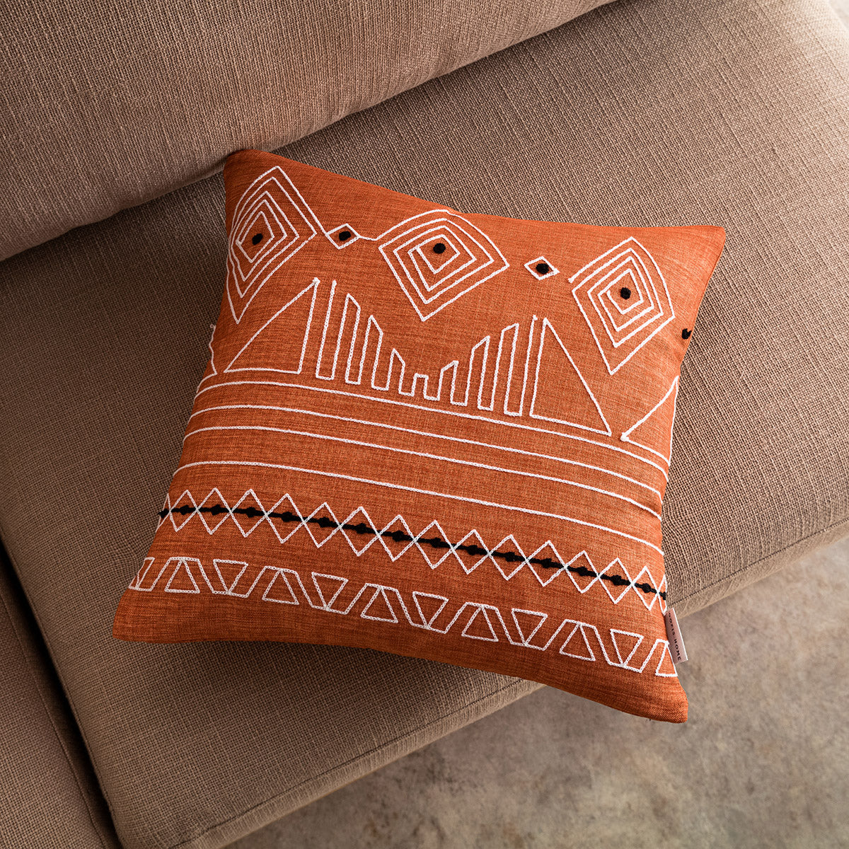 Μαξιλαροθήκη 43x43cm Edna Tan Brown 162