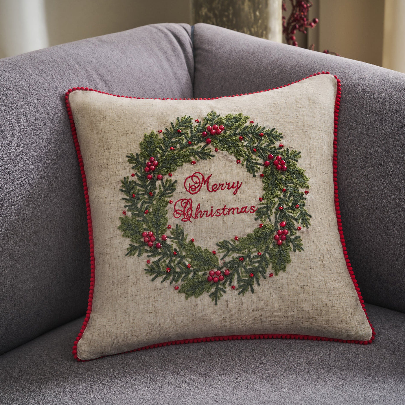 Μαξιλαροθήκη 43x43cm Xmas 237