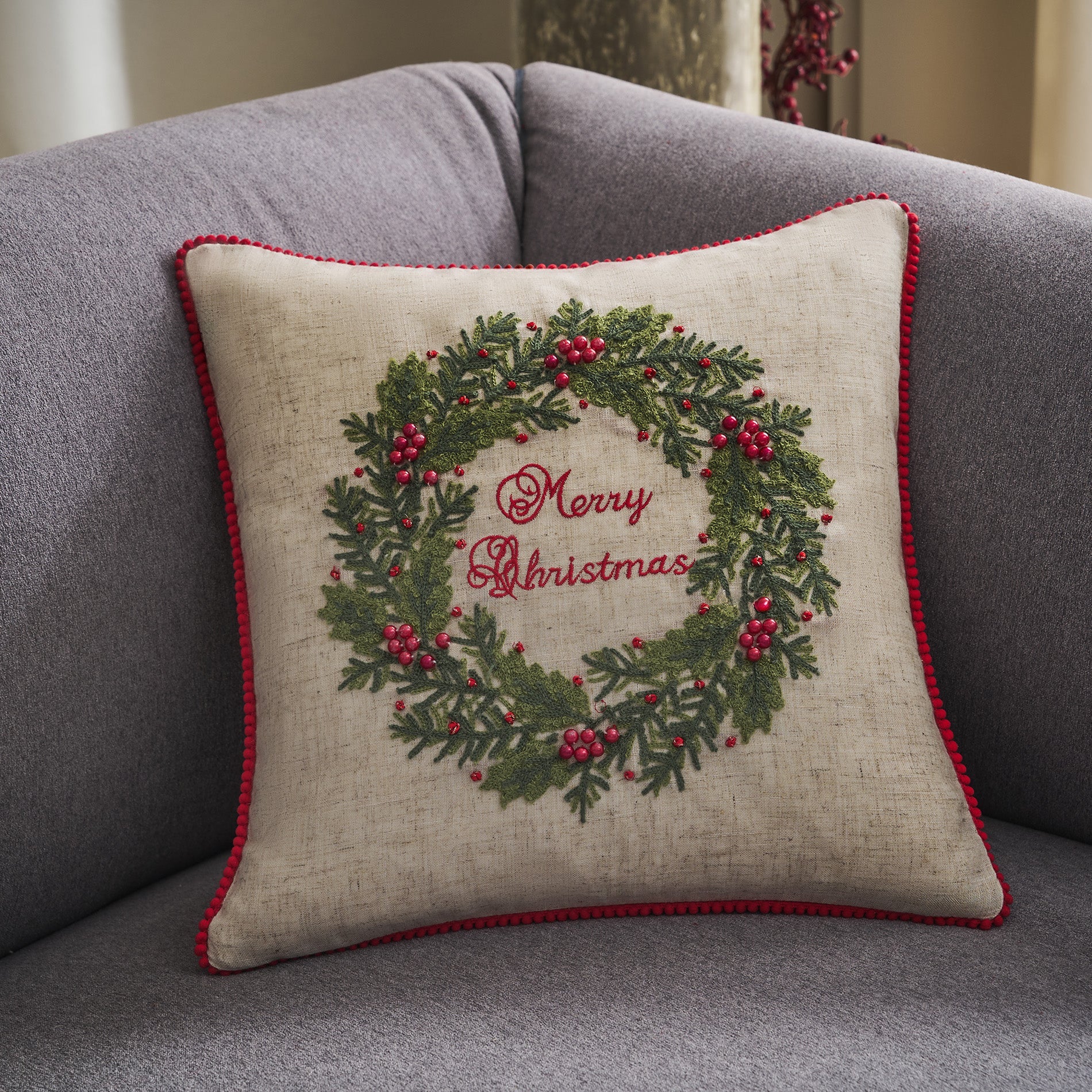 Μαξιλαροθήκη 43x43cm Xmas 237