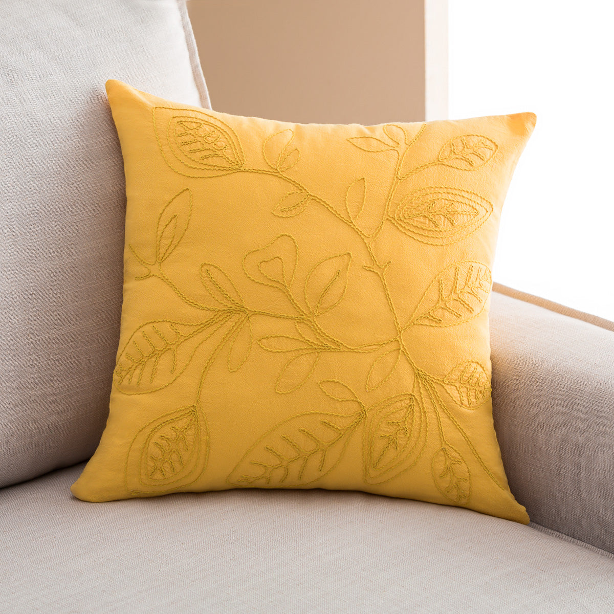 Μαξιλαροθήκη 43x43cm Pale Sun Yellow 381/ 10