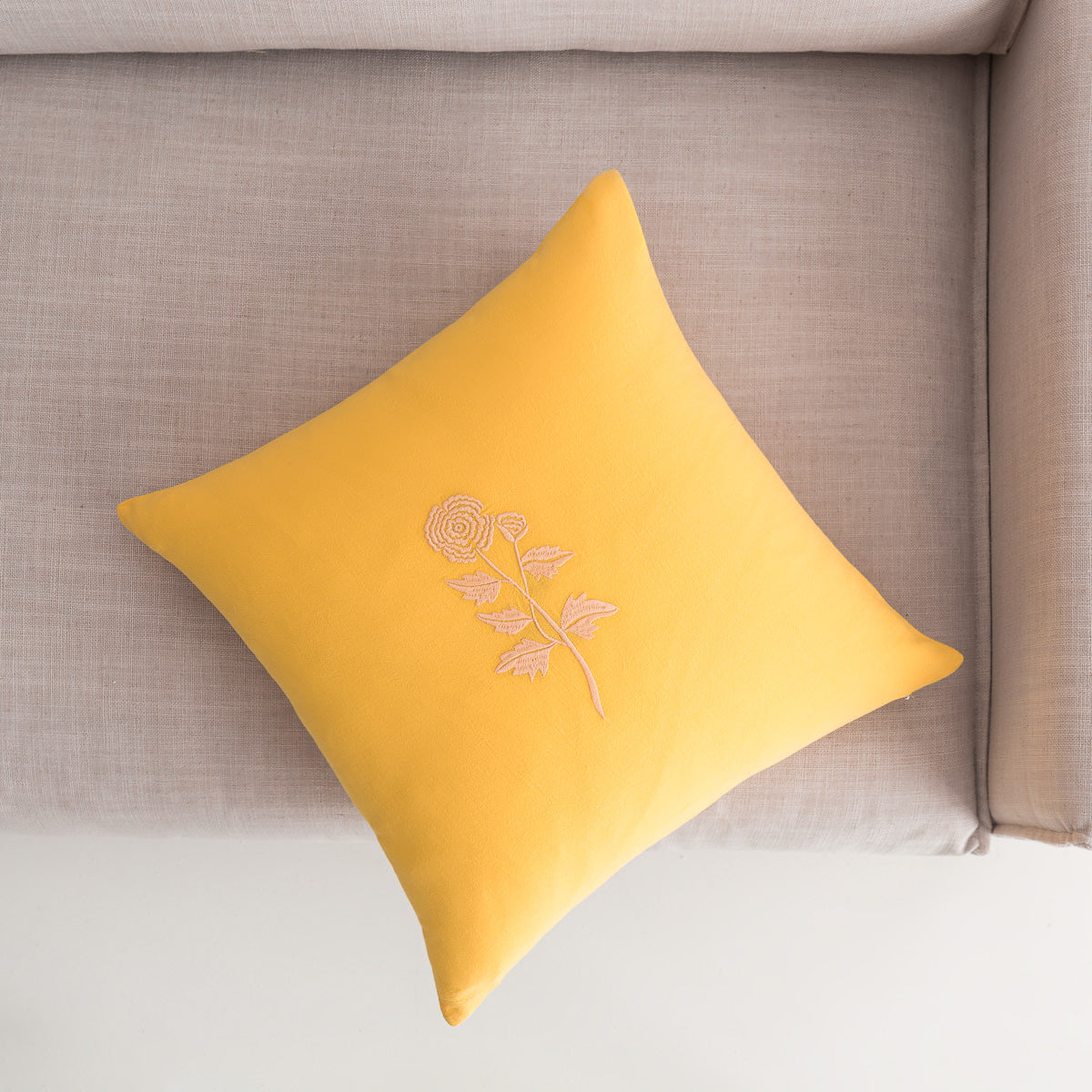 Μαξιλαροθήκη 43x43cm Yolanthe Sun Yellow 484/ 10