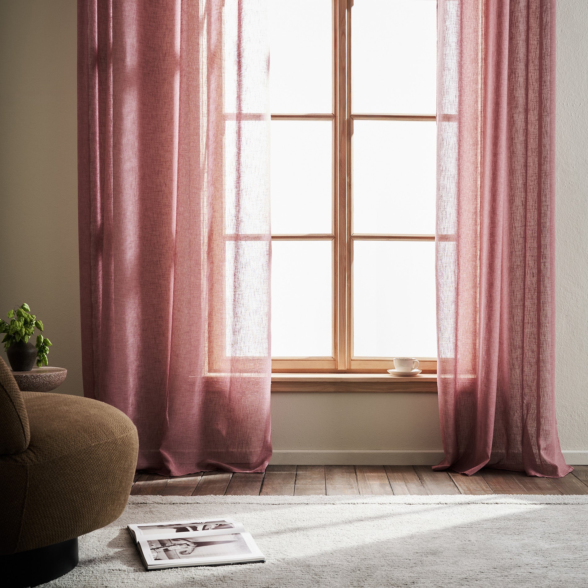 Curtain with studs 140x280cm Combe Tree Brown 502/08