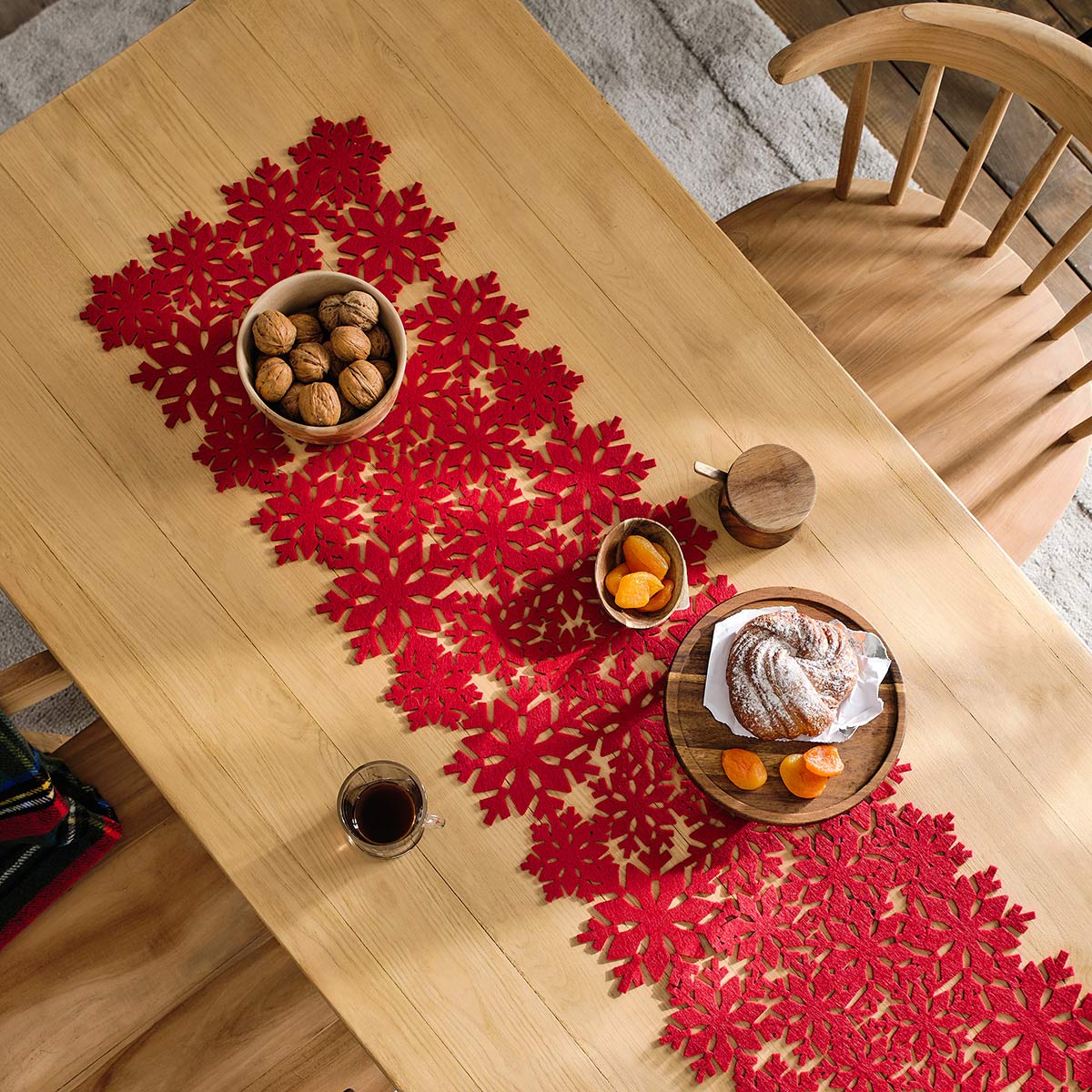 Runner 33x120cm Christmas Red 638