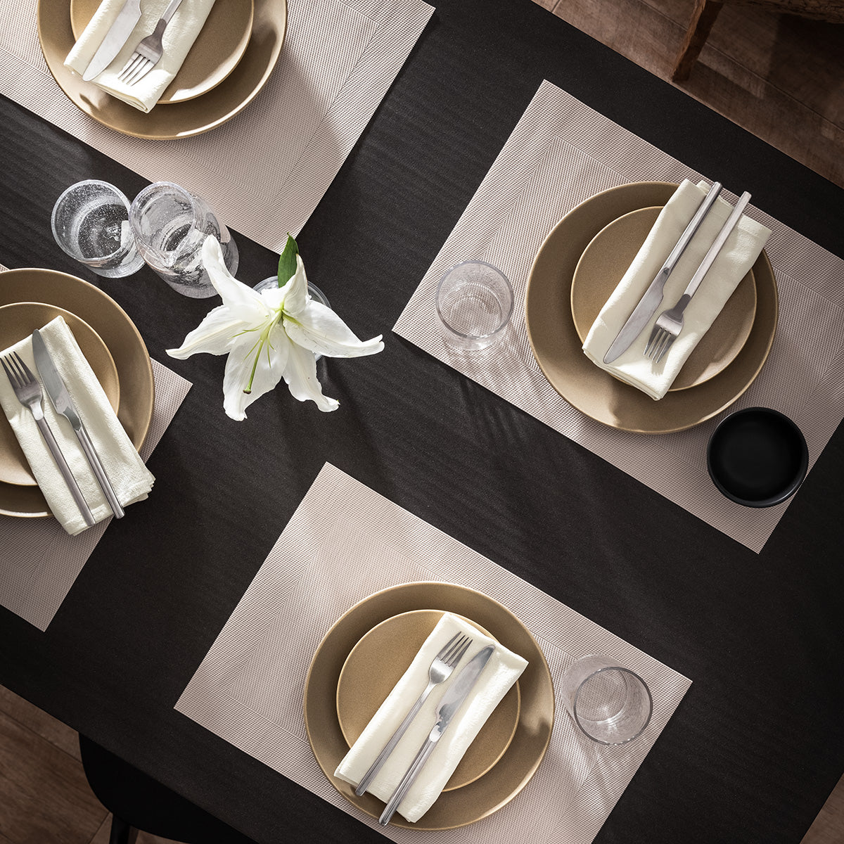 Σετ 4τεμ Σουπλά με 4τεμ πετσέτες 30x46cm Waverly Shell Beige 132/ 06