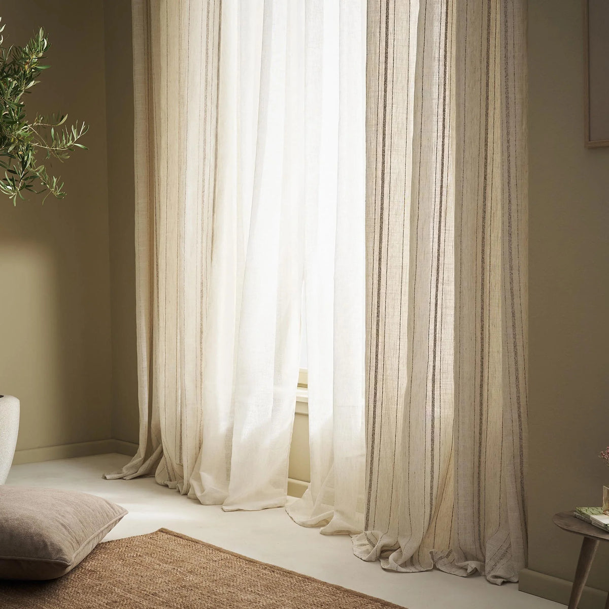 Κουρτίνα με τρουκς Odelina Beige 103/06