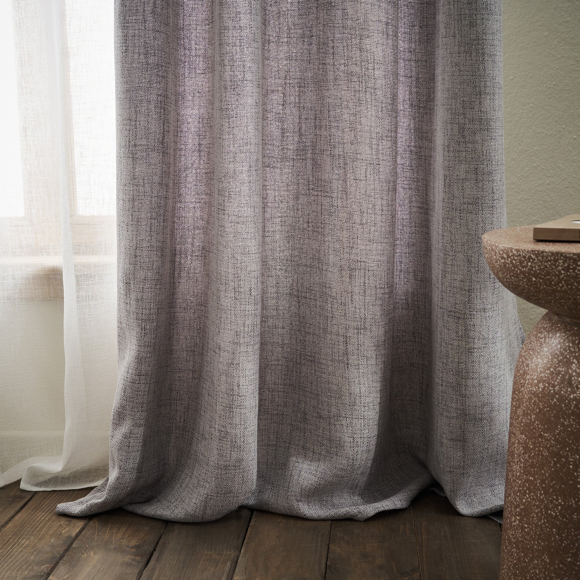 Κουρτίνα με σιρίτι 140x295cm Magna Grey 495
