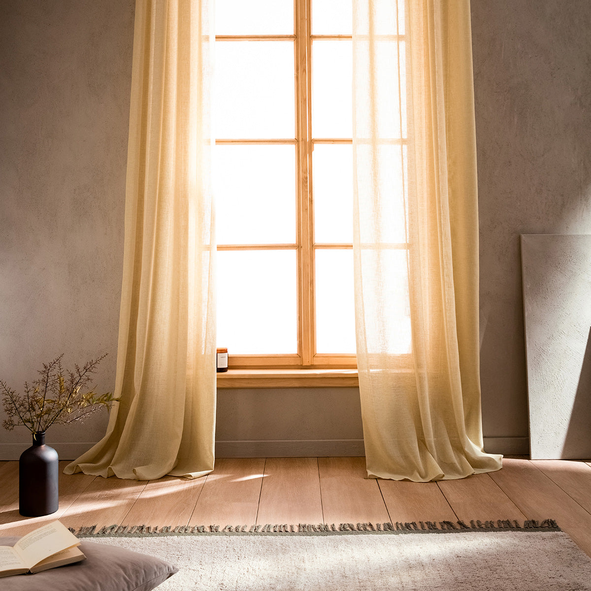 Curtain with studs 140x280cm Combe Gold Beige 502/04