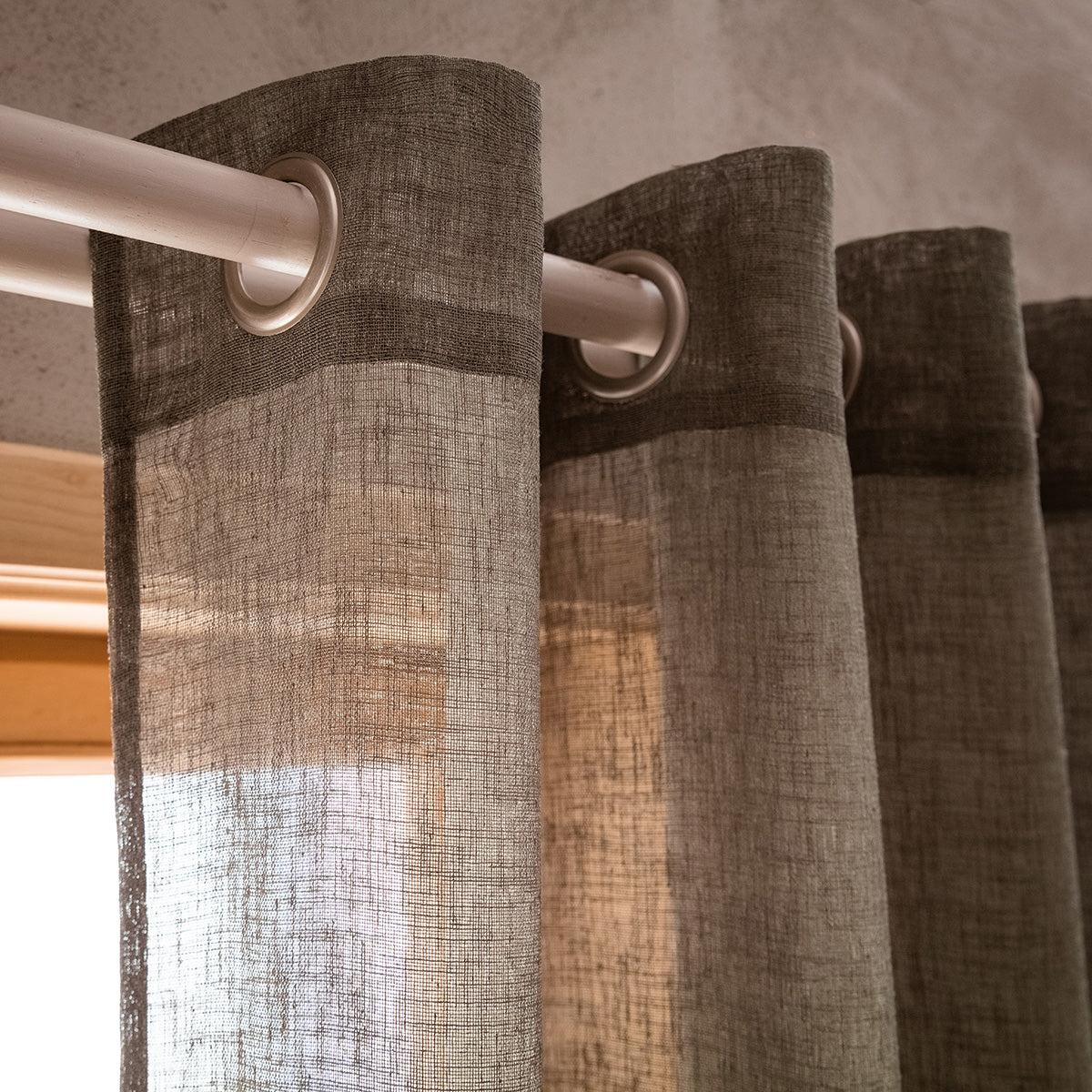 Curtain with studs 140x280cm Combe Khaki 502/07