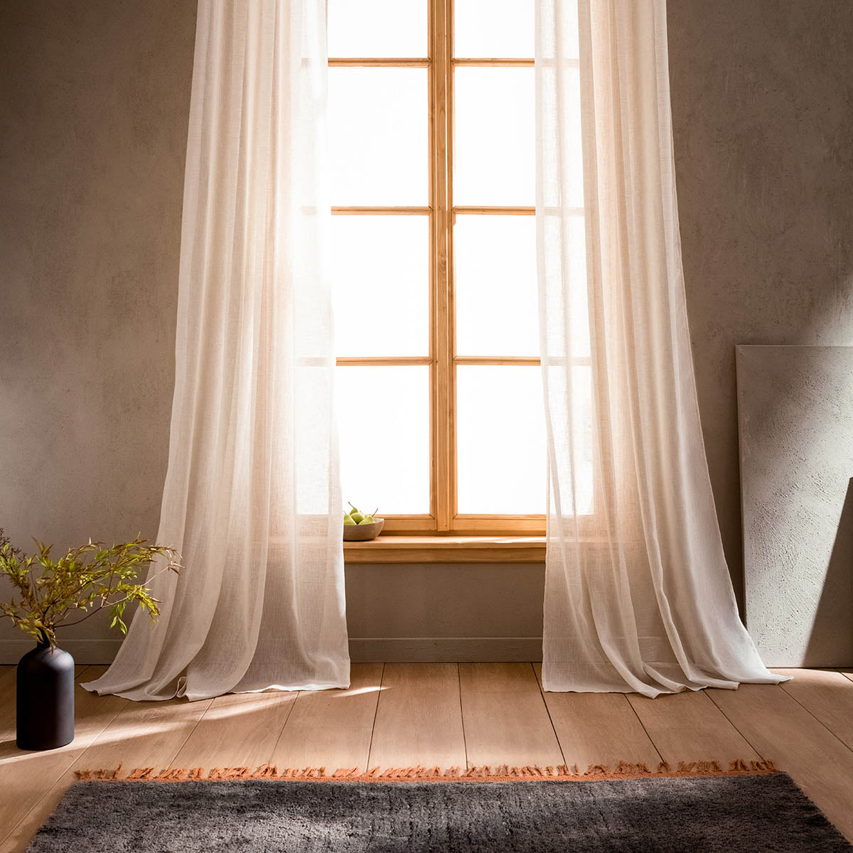 Κουρτίνα με σιρίτι Combe Beige SS24 502/06