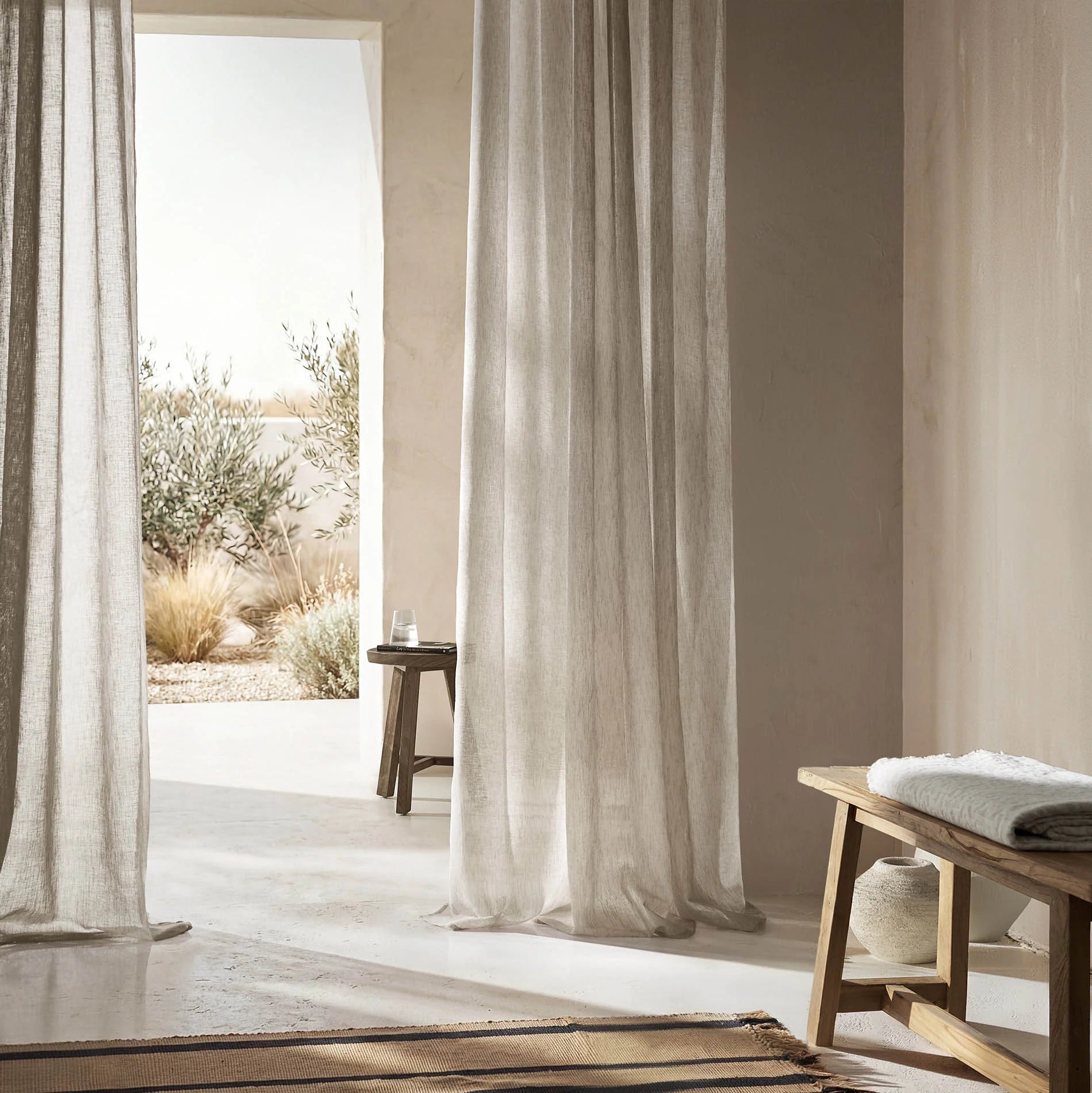 Combe Cloud Grey 502 Curtain with Grommet