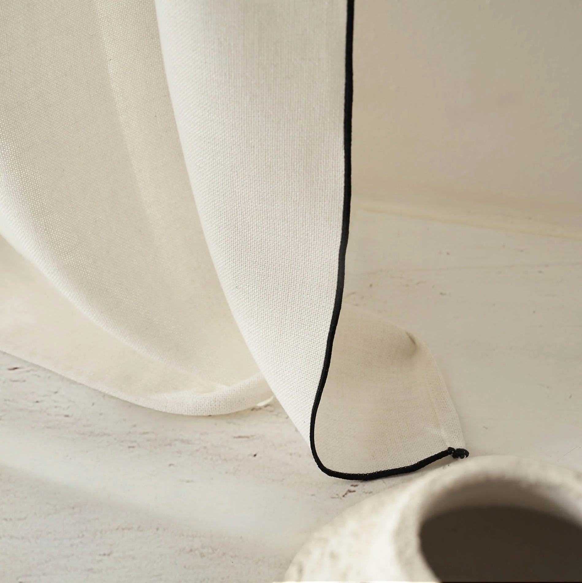 Curtain with shirring 140x280cm Nedda Black 614