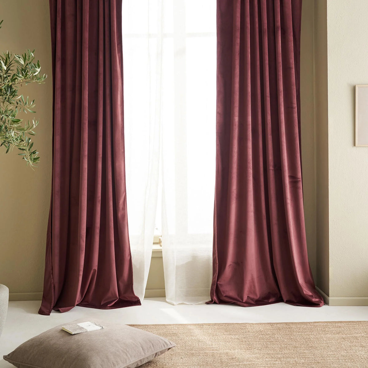 Κουρτίνα με σιρίτι 140x280cm Winter Cherry 711/02