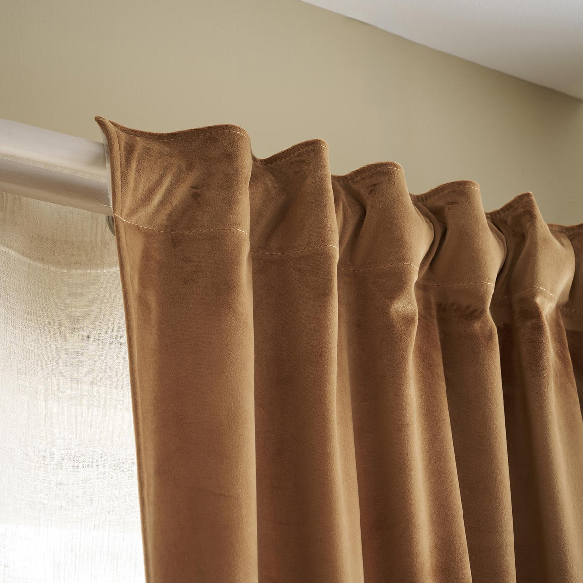 Κουρτίνα με σιρίτι 140x280cm Winter Gold Brown 711/03