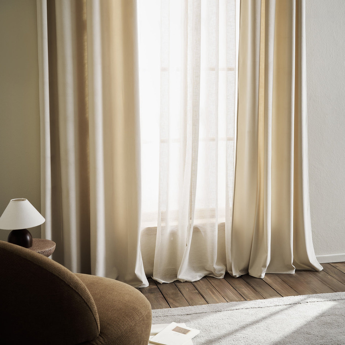 Curtain with swag Winter Moon ecru 711/05