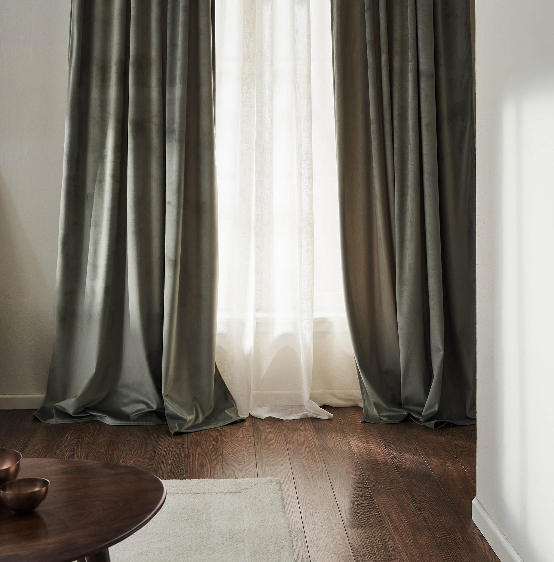 Κουρτίνα με σιρίτι 140x280cm  Winter Shadow Green 711/07