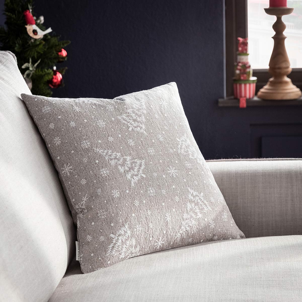Μαξιλαροθήκη 43x43cm Xmas lurex 094