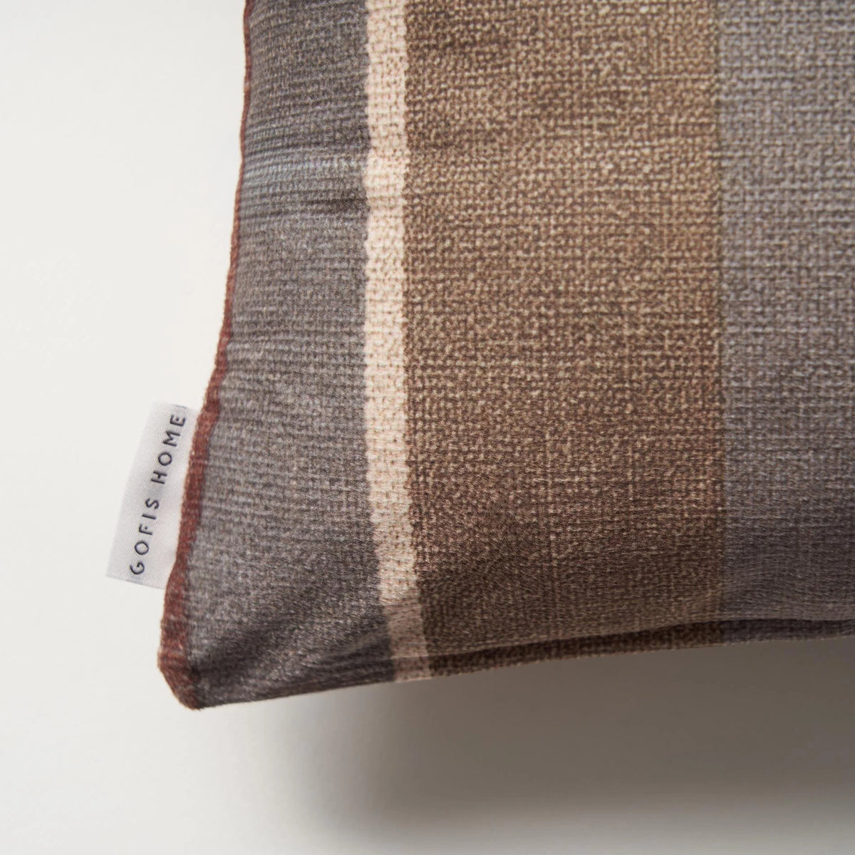 Μαξιλαροθήκη 43x43cm Neoma stripe Gold Beige 158