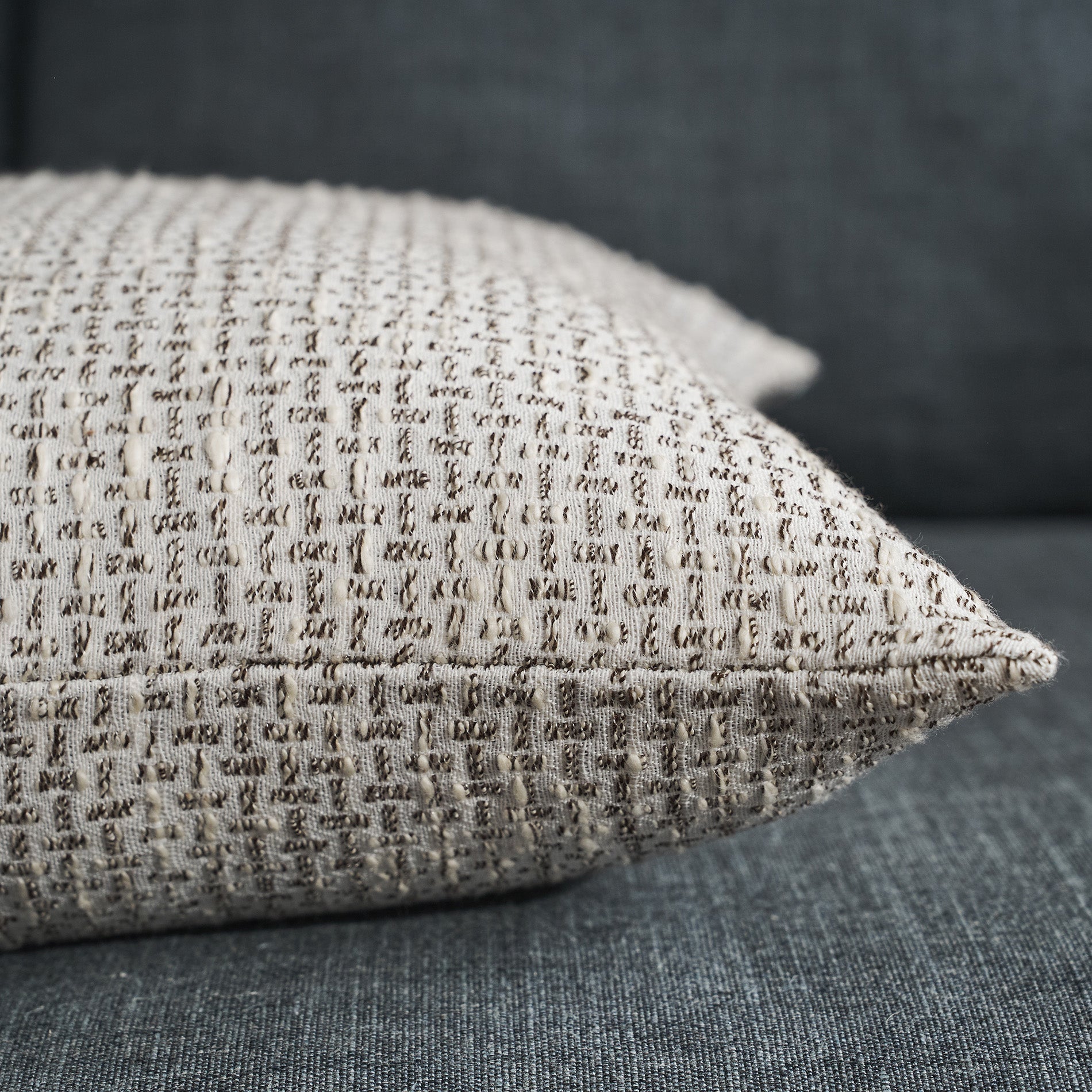 Μαξιλαροθήκη 50x50cm Quina Beige/Black 238/14