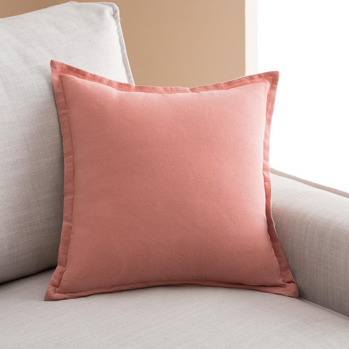 Μαξιλαροθήκη 43x43cm Light veil Apple pink/Vanilla 309/ 17