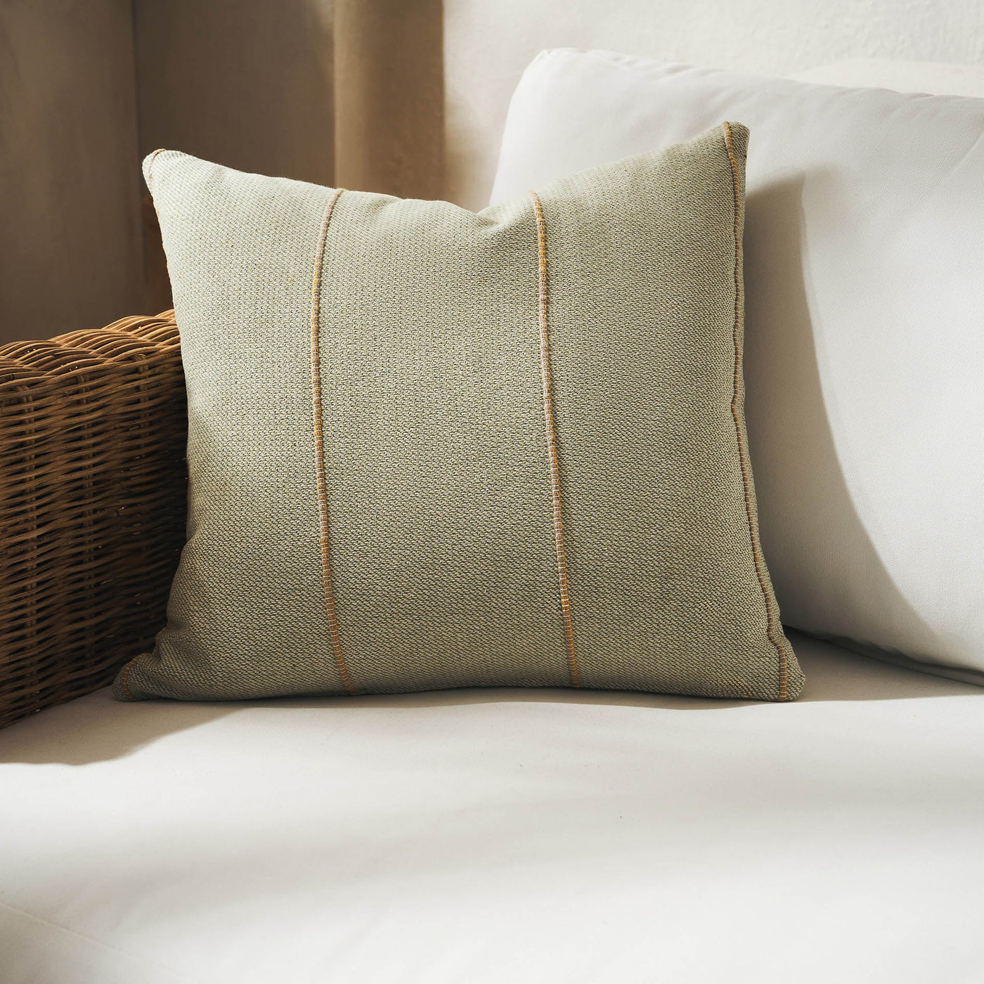 Μαξιλαροθήκη 43x43cm Rabia Green/Mustard 321/11