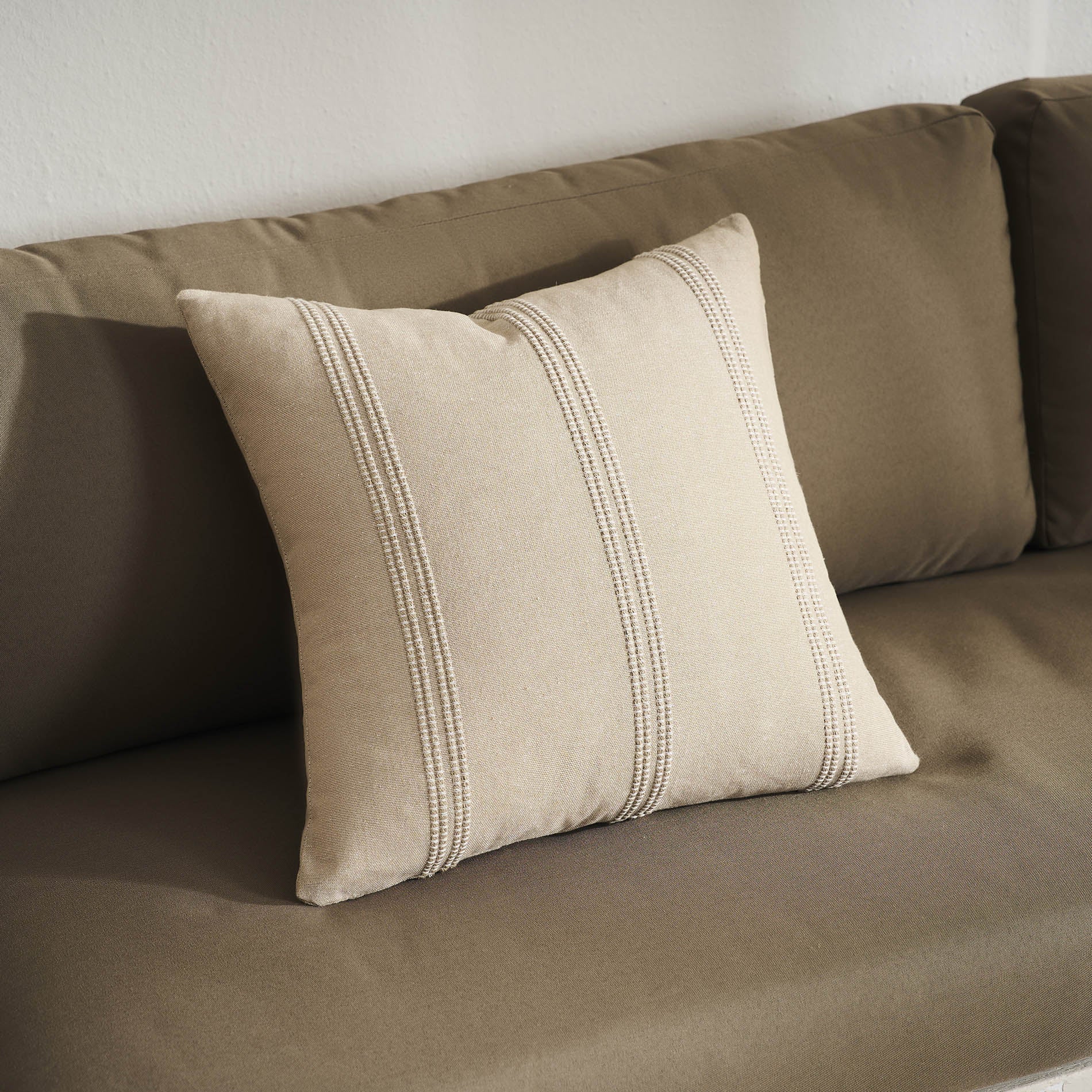 Μαξιλαροθήκη 43x43cm Rathma Natural Beige 375