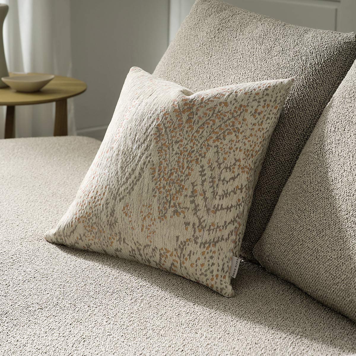 Μαξιλαροθήκη 50x50cm Livia Beige/Salmon 408/05