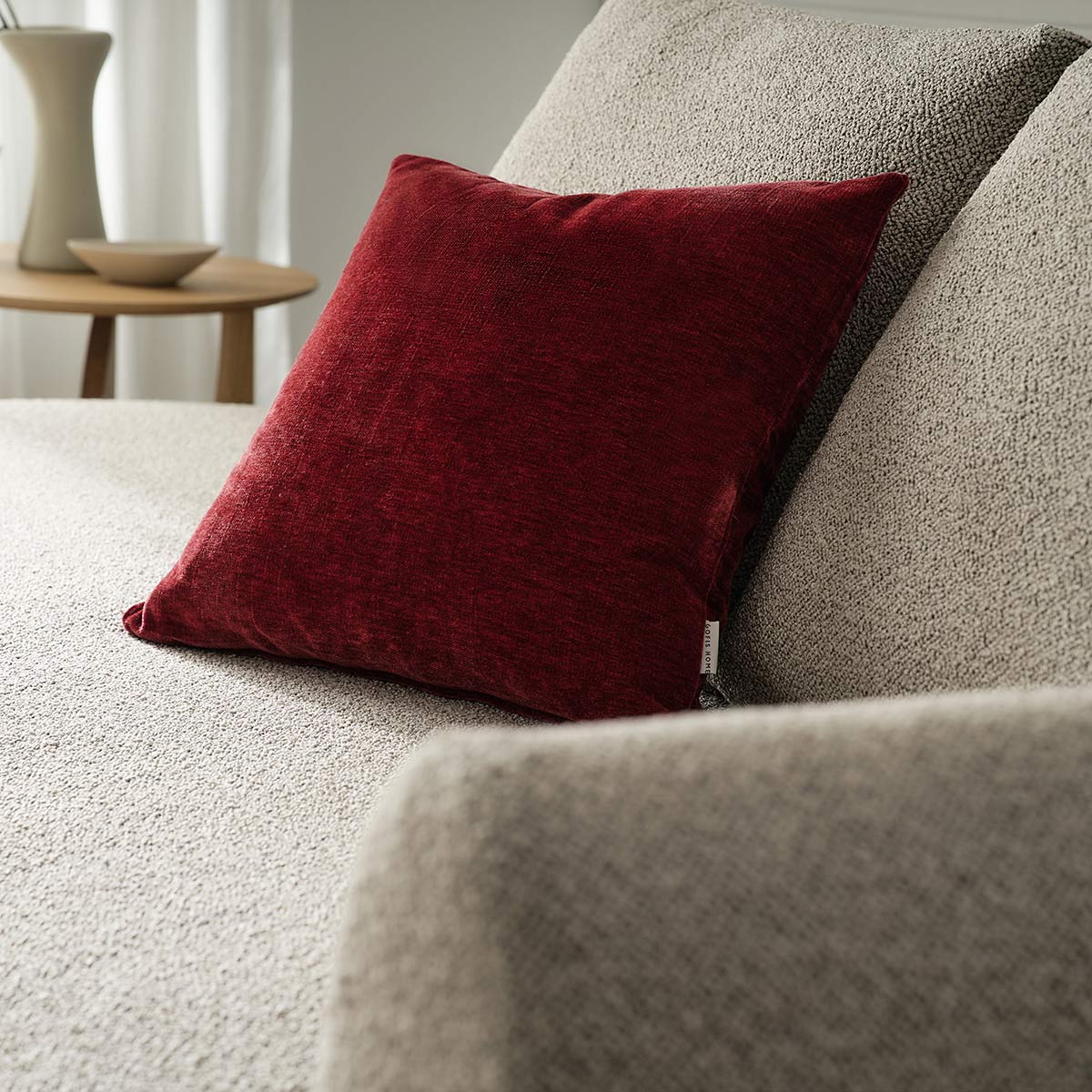 Μαξιλαροθήκη 50x50cm Luna Red Velvet 427/02