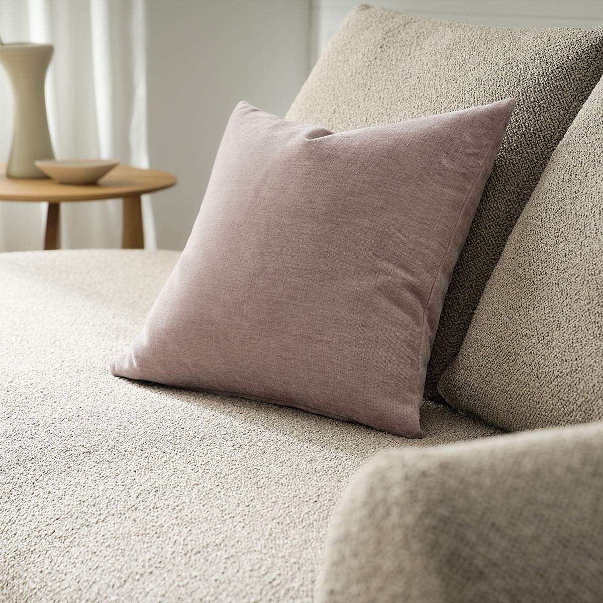 Μαξιλαροθήκη 50x50cm Luna Grey Mauve 427/19