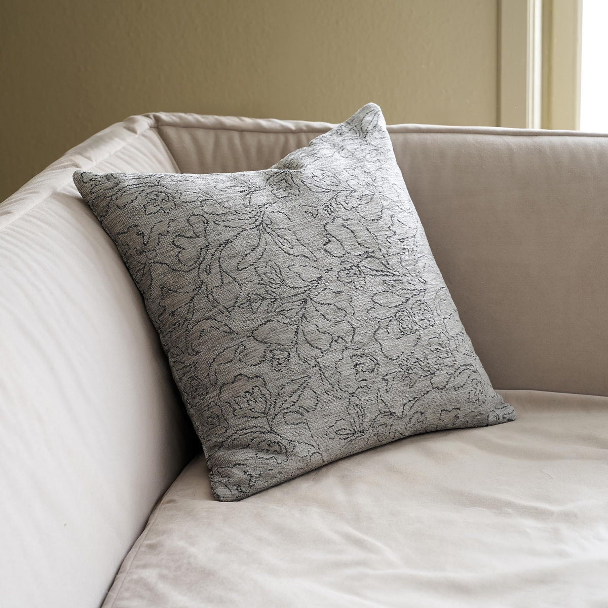 Μαξιλαροθήκη 50x50cm Aradia Pearl Grey 430/15